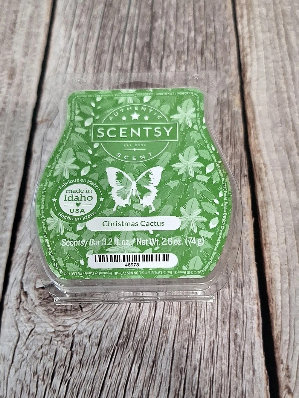 Scentsy Christmas Cactus Wax Bar – Partial – 4 Wax Melts Remaining